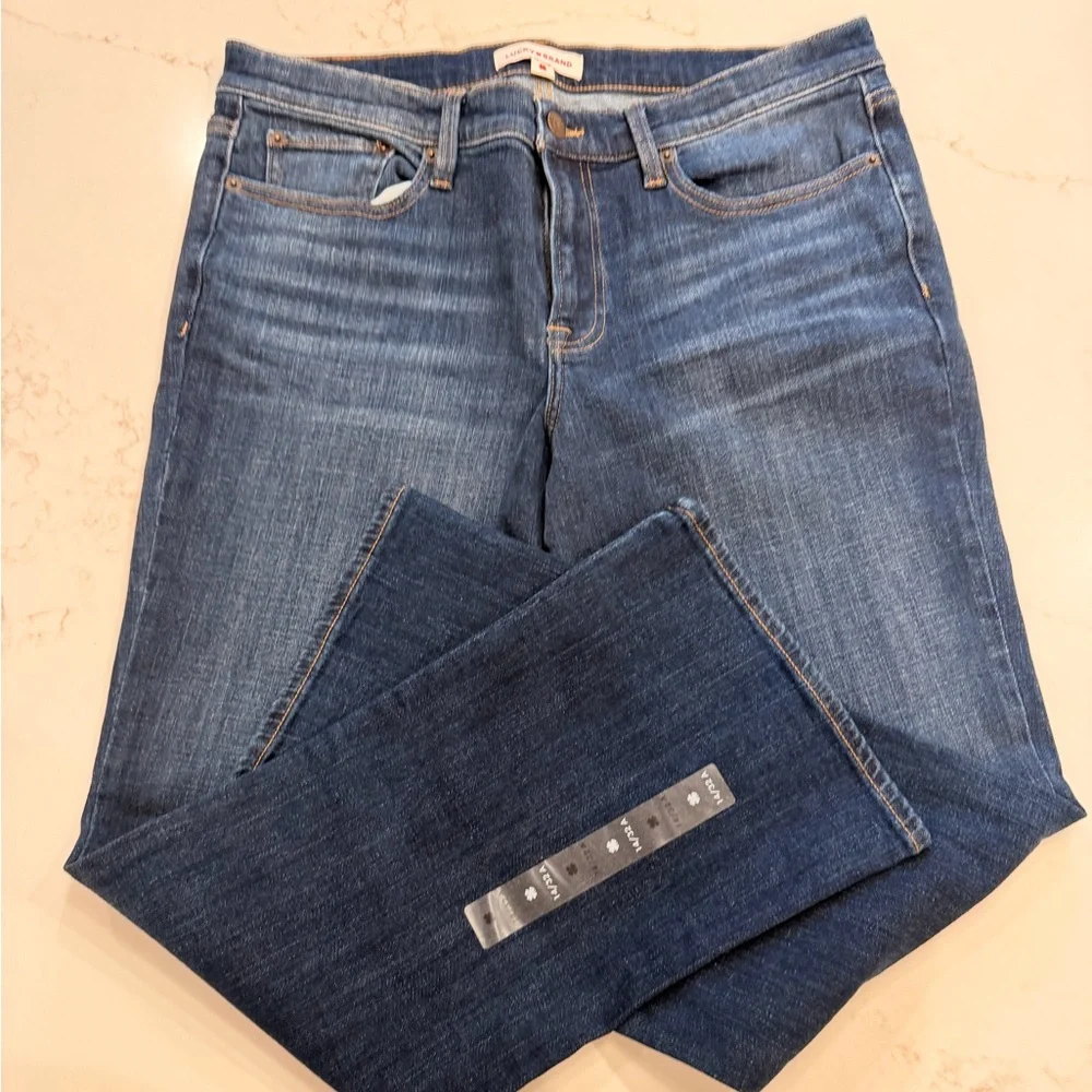 NWT Lucky Brand Flare Jeans Women’s 14 32 Dark Wash Mid Rise Stretch Denim